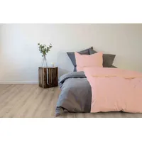 Setex Bettwäsche aus Leinen-Baumwoll-Mix - rosa