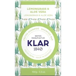 Klar Seifen Klar ́s festes Shampoo Lemongrass & Aloe Vera, 100 Gramm