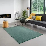 Carpet Studio Maine Teppich Grün, Teppich Wohnzimmer 140x200 cm, Kurzflor Teppiche, Wohnzimmerteppich, Teppich Schlafzimmer