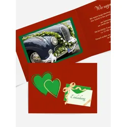 Hochzeitskarten Einladungen selbst gestalten mit Spruch und Fotos im Onlinedesigner bei Meine-Kartenmanufaktur.de