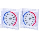 Technoline Fensterthermometer, weiß, 7,5 x 2,1 x 7,5 cm, WA 1010 (Packung mit 2)