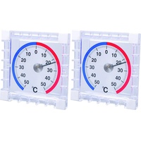 Technoline Fensterthermometer, weiß, 7,5 x 2,1 x 7,5 cm, WA 1010 (Packung mit 2)