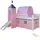 Homestyle4u Hochbett Weiß Rosa, Holz, Kinder- & Jugendzimmer, Kindermöbel, Kinderbetten, Hochbetten