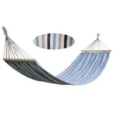 Buri Hängematte 200x90cm Hängeliege Stabhängematte Sonnenliege Gartenhängematte - breit gestreift - Buri