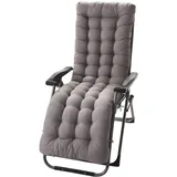 YAOTT Gartenstuhl Auflage Stuhlkissen Hochlehner Auflage Rückenkissen Polster Sonnenliege Kissen Auflagen für Gartenliegen Liegenauflagen Polster,Grau,48X125CM