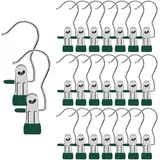 Coonoor Kleiderbügel Clip 30 Stück Leggings-Organizer, Hosenbügel,Metall-Kleiderbügel grün