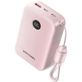 Vention Powerbank Vention 20000mAh 22.5W USB-C abnehmbares Kabel Rosa
