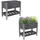 Trutzholm Hochbeet mit Ablage 79 x 46 x 74 cm Grau