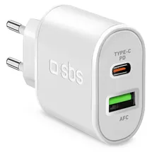 SBS Tetrpd20w Ladegerät De Mobilgerät Smartphone, Tablet Whitecurrent Alternfast Charge Indoor