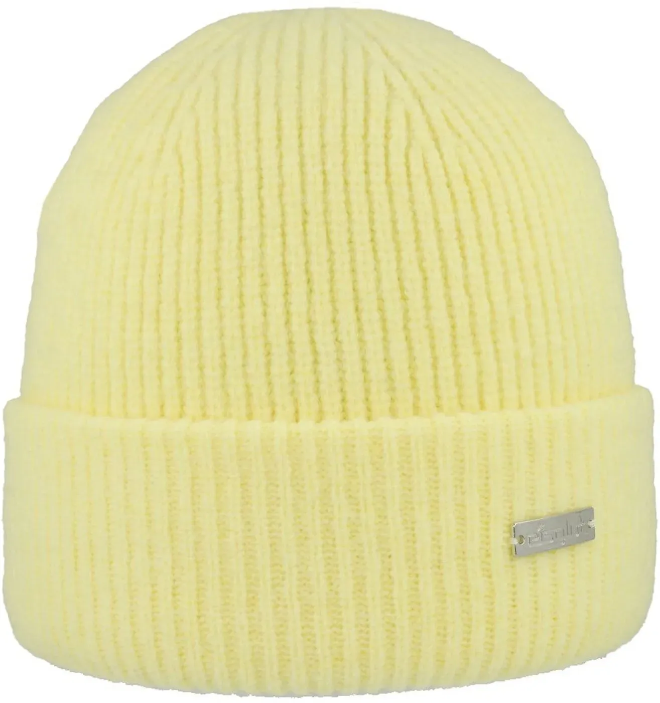 Eisglut Undinel Strickmütze mit Umschlag Zitronengelb - STK