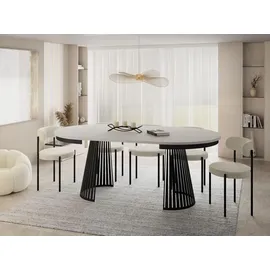 WFL GROUP Naro Ø 120 cm beige/schwarz