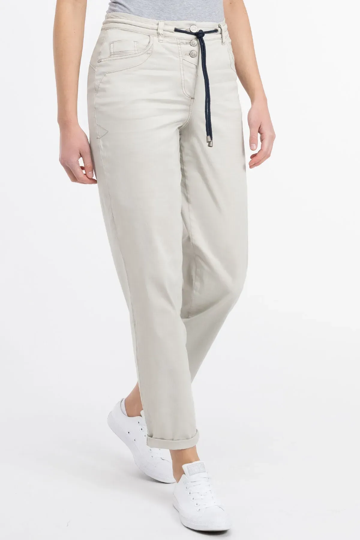 Stoffhose RECOVER PANTS "ANOUK" Gr. 42, Normalgrößen, beige Damen Hosen mit Jogpants-Charakter