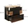 Vicco Waschbeckenunterschrank Eden 2 Schubladen 70 x 64,5 x 37 cm Anthrazit