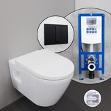 Duravit D-Neo Komplett-SET Wand-WC mit neeos Vorwandelement,, 45780900A1+16782BM#SET,