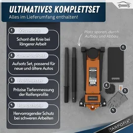 Tarpofix Rangierwagenheber Leder/Stahl 85-475 mm orange