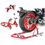 Craftride Motorrad Montageständer Set Rangierhilfe VMR Motorradständer vorne und hinten