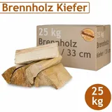 Flameup - Kiefer Brennholz Kaminholz Holz 25 kg Für Ofen und Kamin Kaminofen Feuerschale Grill Feuerholz Holzscheite Wood 33 cm kammergetrocknet