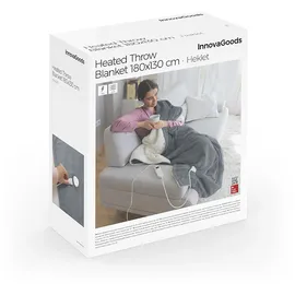 InnovaGoods Heklet Heizdecke 130 x 180 cm Weiß/Grau