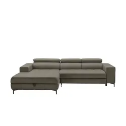 Twist Ecksofa aus Mikrofaser Caro ¦ grau ¦ Maße (cm): B: 289 H: 93 T: 175.0
