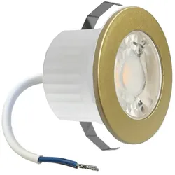 Braytron 3W LED mini Einbauleuchte Einbaustrahler Spot Gold Kaltweiß Schutzart IP54