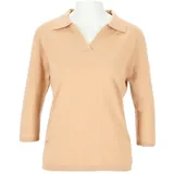 halsüberkopf Accessoires Poloshirt Feinstrickshirt mit 3/4-Arm Baumwolle-Kaschmir-Mix beige XL