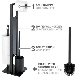 Wenko WC-Garnitur Mod. Rivalta, Schwarz