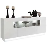 HOMETREND Sideboard Sensis Dekor Weiß / Hochglanz