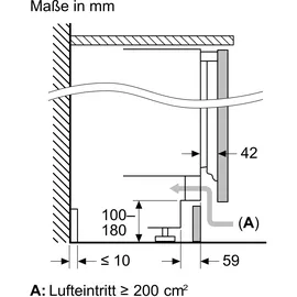 Constructa CK202VFD0 Unterbaukühlschrank (110 l, 820 mm hoch)