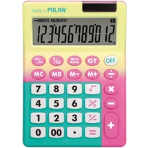 Milan Taschenrechner 12-stellig Gelb/Rosa