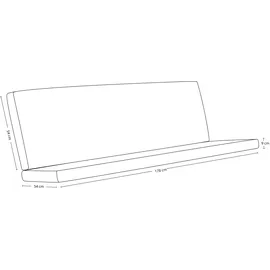 Angerer Bankauflage 180 x 54 x 9 cm braun 1 St.