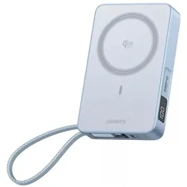 UGREEN MagFlow 10000 mAh 25 W), Powerbank Grau, Silber