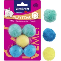 Vitakraft Katzenspielzeug Plüschbälle 5 Stück mehrfarbig