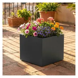ethick Blumentopf Quadratisch 38 38 x 38 x 31 cm Anthrazit
