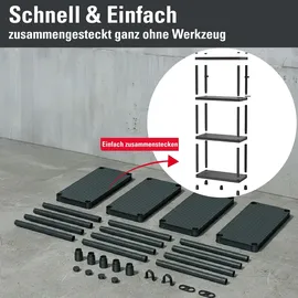 Kistenberg Werkstattregal Schwerlastregal Steckregal Keller 185kg 580x280x1315mm