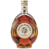 Vecchia Romagna Classica 70cl – Brandy in Eichenholzfässern gereift, frischer und feiner Geschmack. 37,2% vol.