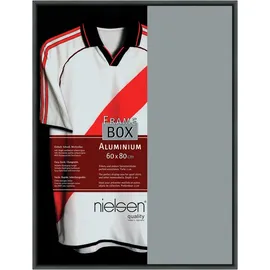 Nielsen Trikotrahmen, 60 x 80 cm, Aluminium, Schwarz matt, Posterrahmen zum Aufhängen im Hoch- & Querformat, bruchsicheres Kunstglas, Framebox II