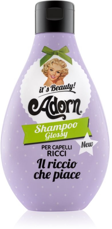 Adorn Glossy Shampoo Shampoo für lockige und wellige Haare für glänzendes lockiges Haar Shampoo Glossy 250 ml