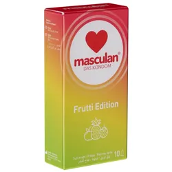 «Frutti Edition»; bunt, fruchtig, 53 mm, befeuchtet (10 Kondome) 10 St