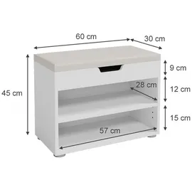 Vicco Rolfe 60 x 45 x 30 cm weiß / weiß
