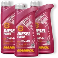 3x 1L Mannol Diesel Turbo Motoröl 5W-40 ACEA A3/B4 passend für VW 502.00 505.00 MB 229.5