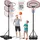 Tectake tectake® Basketballkorb, freistehend, mit Rückwand und Ständer, Korbhöhe 178 213 cm, rollbar