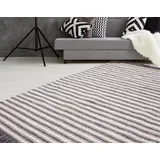 calo-deluxe Teppich CALO-DELUXE "Bature 400" Gr. 2, grau (natur, anthrazit), B:80cm H:10mm L:150cm, Viskose, Wolle, Teppiche, Teppich, Wolle und Viskose mit Fransen, Wohnzimmer
