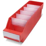 Stemo Regalkästen mit Sichtöffnung, BxT 90 x 300 mm, rot