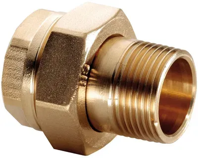 Radiatorverschraubung 1510 1/2, vernickelt, Durchgangsform