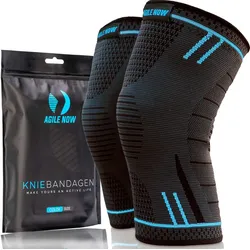 Agile NOW Kniebandage 2 St blau Unisex