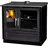 Plamen Holzherd Plamen 910 schwarz, externe Zuluft, Dauerbrandherd