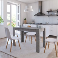 CLORIS Esstisch Küchentisch für 2-4 Personen, mit praktischen Design, Betongrau 120x60x76 cm Spanplatte