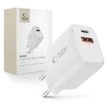 TECH-PROTECT Nca30 Pd 30w Qc3.0 Usb-a / Usb-c Wandladegerät – Weiß