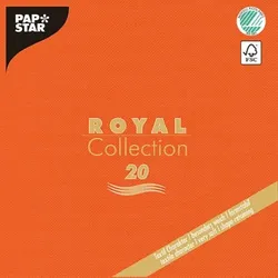 Papstar 20 Servietten "ROYAL Collection" 1/4-Falz 40 cm x 40 cm nektarine