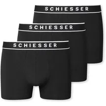 SCHIESSER 95/5 Shorts Organic Cotton webgummibund schwarz XL 3er Pack
